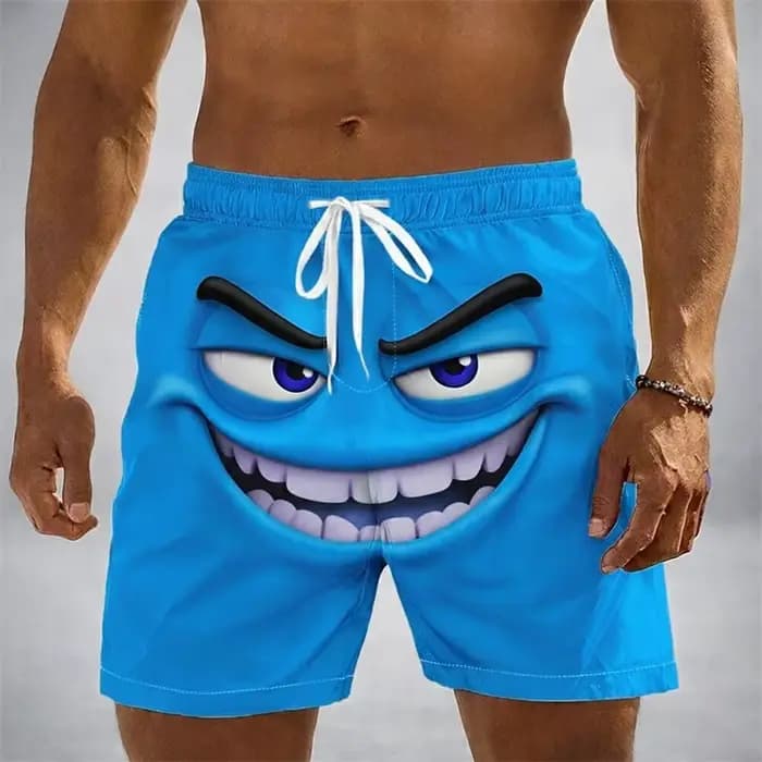 Short de bain humoristique et amusant imprimé en 3D pour hommes, style hip-hop, mignon et populaire, pour enfants, tendance été Hawaï