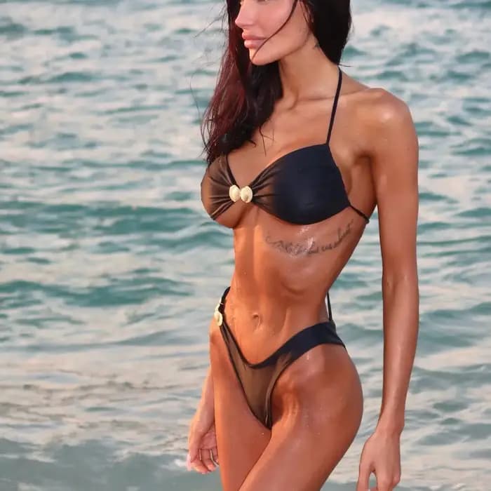Nouvel ensemble de bikini brésilien sexy avec jupe