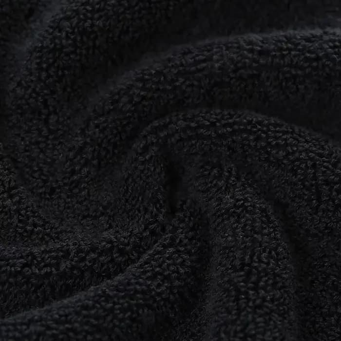 Noir grande serviette de bain coton épais douche visage serviettes maison salle