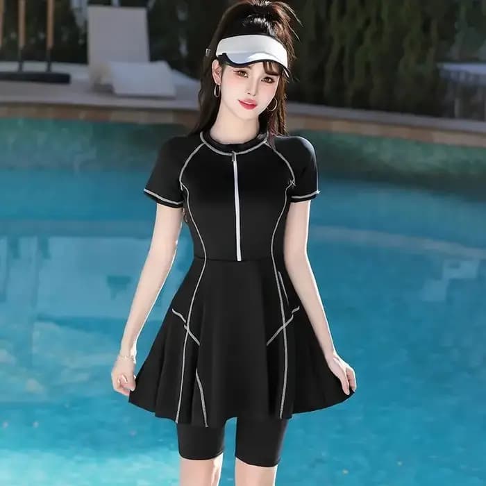 Maillot de bain une pièce pour femme à manches longues