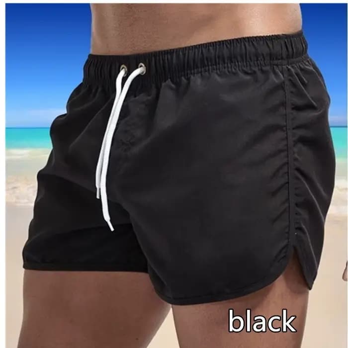 Short de bain pour homme 2025 – Cordon de serrage, uni, respirant, doux, décontracté, streetwear quo