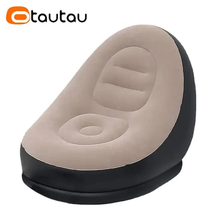 OTAUTAU Chaise Longue Gonflable Extérieure Siège Inclinable Piscine Jardin Plage Portable Canapé de Camping Chaise de Jardin Pouf SF029