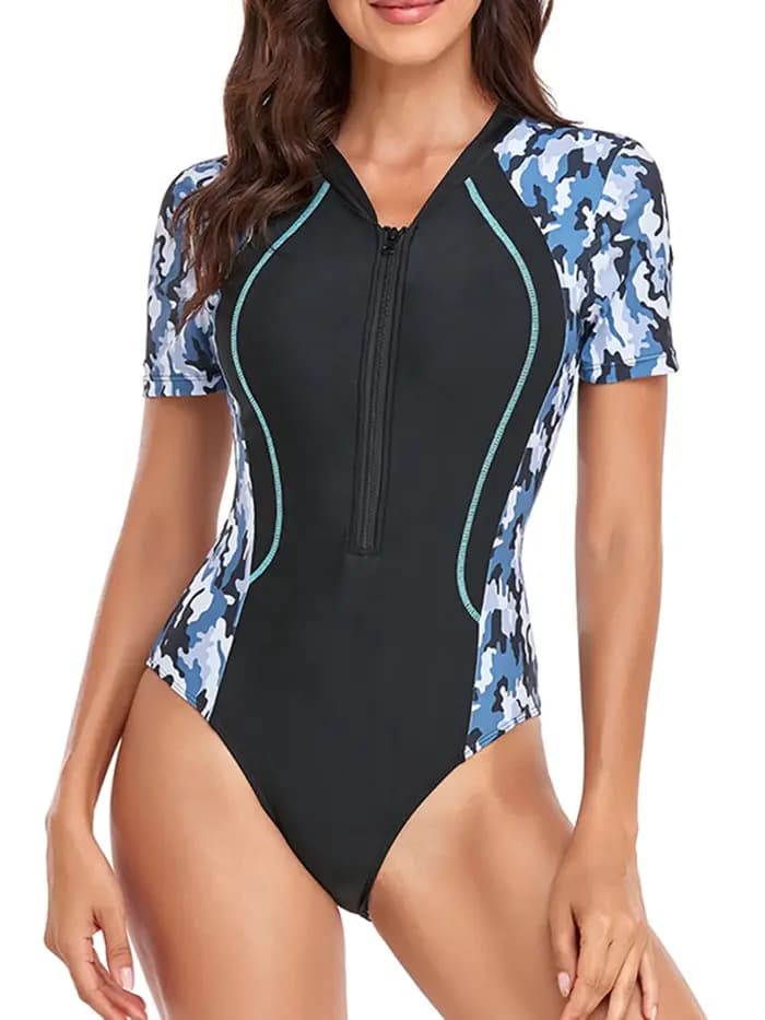 Maillot de bain de surf 2026 à manches courtes pour femme