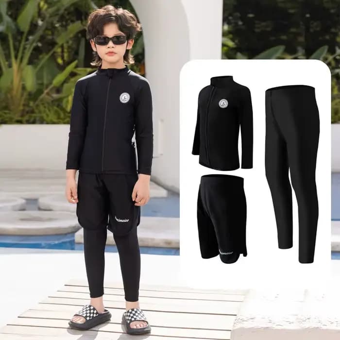 Maillot de bain à manches longues pour garçons et filles
