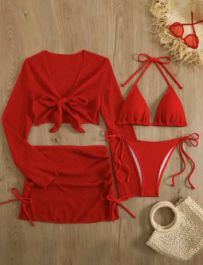 Maillot de bain sexy pour vacances à la plage, nouvelle collection 2026, couleur unie, pour femme adulte, séchage rapide, haute élasticité, éco-responsable