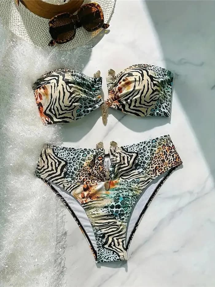Maillot de bain sexy imprimé léopard