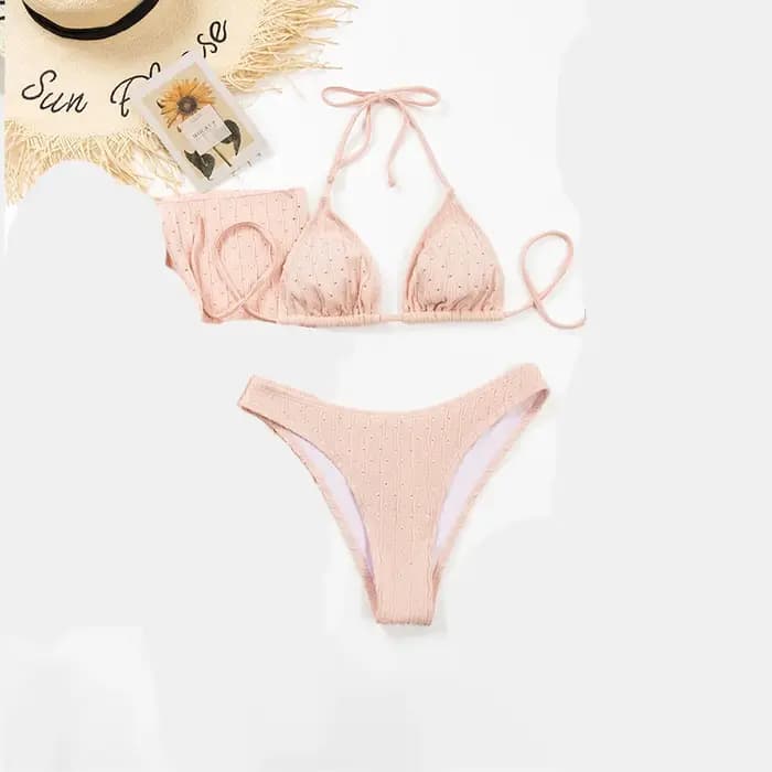 Maillot de bain deux pièces sexy en jacquard pour femme