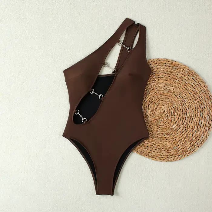 Maillot de bain une pièce sexy asymétrique 2025 pour femme