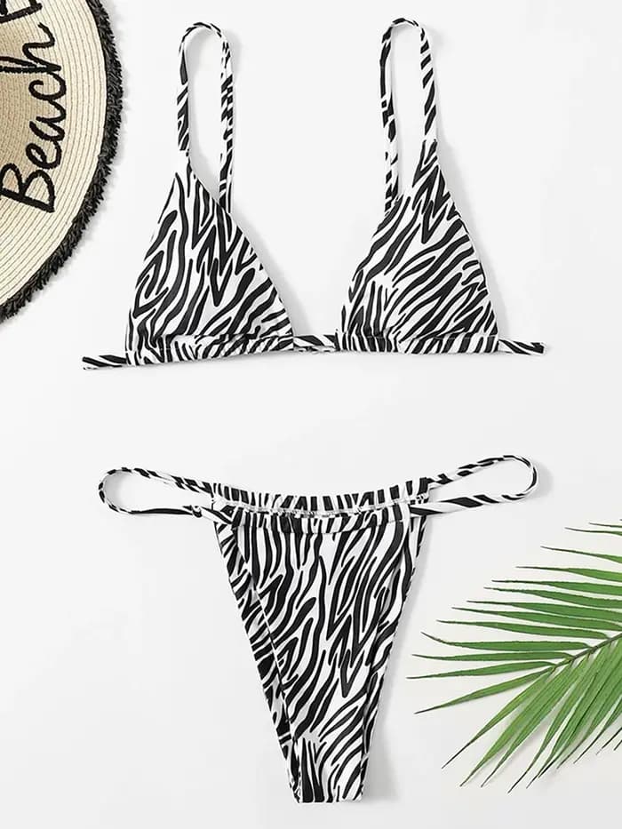 Bikini zèbre sexy 2026, maillot de bain femme, vêtements de bain féminins, mini string bikini, ensemble de bikinis d'été, vêtements de plage, maillot de bain
