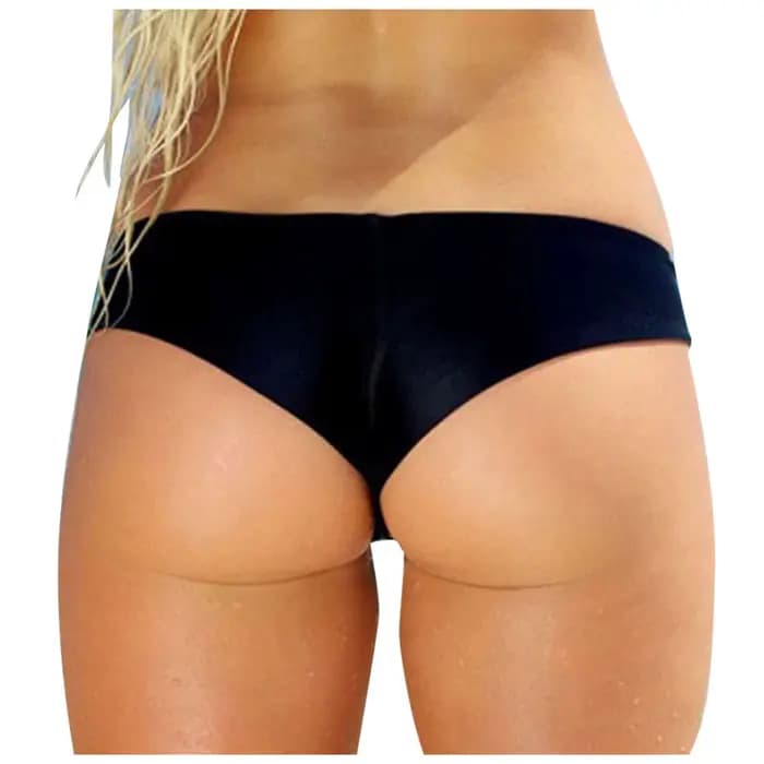 Femmes Vintage imprimé taille basse brésilien Bikini bas maillots de bain slips maillots de bain brésilien Bikini bas côté cravate string bain