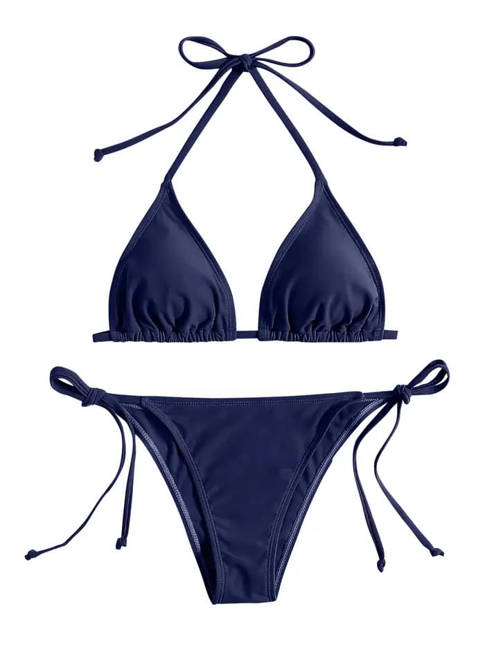 Maillots de bain string Bikini ensemble Sexy nouveau bleu marine