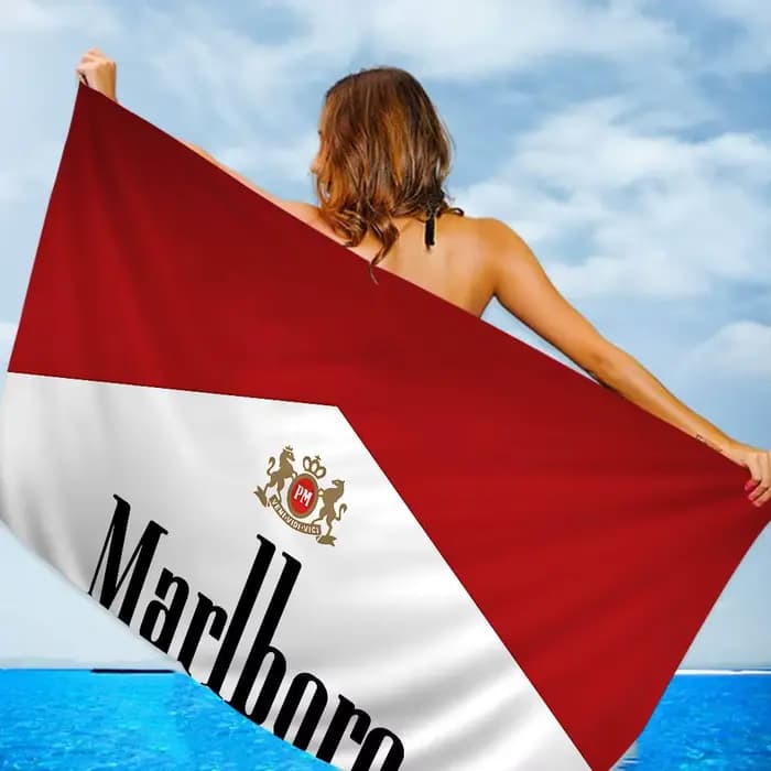 Serviette de plage rétro M-Marlboro, serviettes de bain colorées pour filles, en microfibre, séchage rapide, personnalisées, sans sable, pour la plage, le yoga, le spa, la salle de sport, la piscine