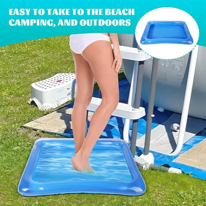 Bac de rinçage des pieds gonflable pour piscine