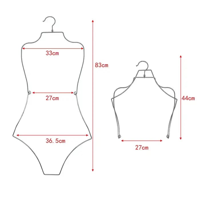Cintre de maillot de bain en fil métallique, cintre de maillot de bain en forme de corps, cintre de