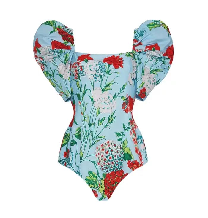 Maillot de bain une pièce vert rétro pour femmes, avec jupe portefeuille, col en V, imprimé Floral, Bkini, tenue de plage, vacances, 2025