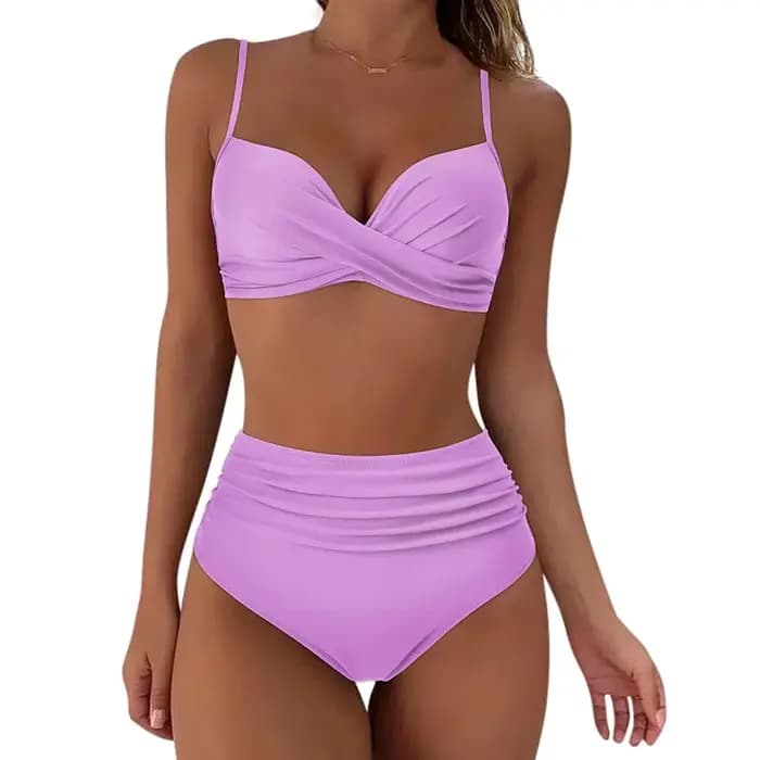 Ensemble Bikini amincissant taille haute pour femmes